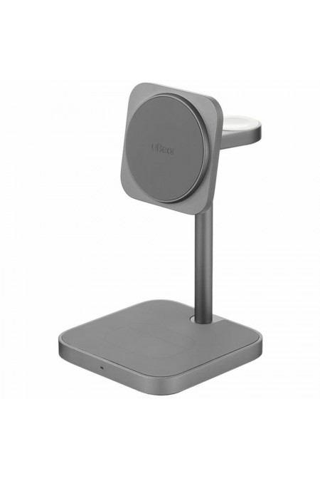 Беспроводное зарядное устройство uBear Balance Kevlar 3 в 1 Для IPhone, Apple Watch, Airpods, 25W (серый) 