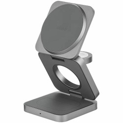 Беспроводное зарядное устройство uBear Balance Ultra 3 в 1 Для IPhone, Apple Watch, Airpods, 25W (серый)