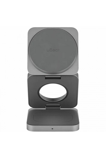 Беспроводное зарядное устройство uBear Balance Ultra 3 в 1 Для IPhone, Apple Watch, Airpods, 25W (серый) 3