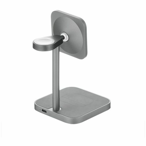 Беспроводное зарядное устройство uBear Evoke Qi2 3 в 1 Для IPhone, Apple Watch, Airpods, 25W (серый) 7