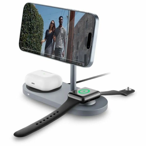 Беспроводное зарядное устройство uBear Stage Pro 3 в 1 Для IPhone, Apple Watch, Airpods, 30W (серый) 3