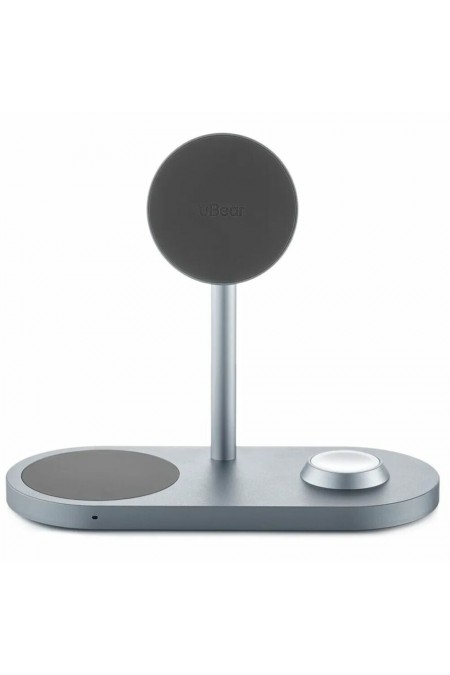 Беспроводное зарядное устройство uBear Stage Pro 3 в 1 Для IPhone, Apple Watch, Airpods, 30W (серый) 3