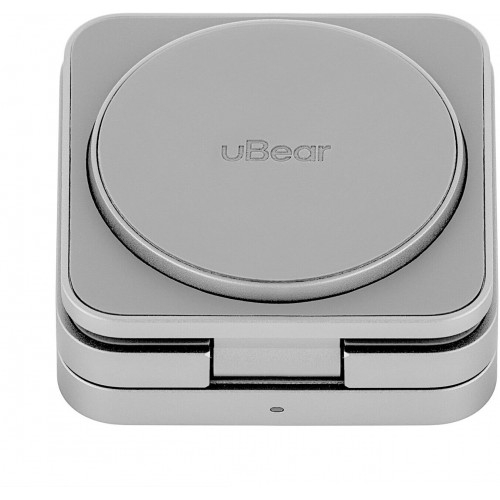 Беспроводное зарядное устройство uBear WL09SL31-ADM, Balance 3 в 1, MagSafe, 25 Вт (светлый серый) 1