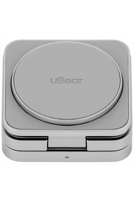 Беспроводное зарядное устройство uBear WL09SL31-ADM, Balance 3 в 1, MagSafe, 25 Вт (светлый серый) 5