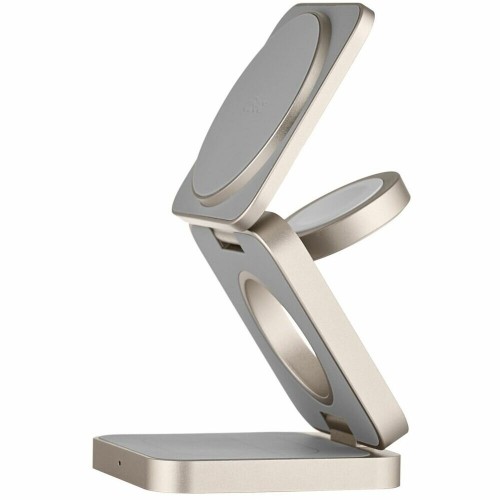 Беспроводное зарядное устройство uBear WL09SL31-ADM, Balance 3 в 1, MagSafe, 25 Вт (светлый серый) 9