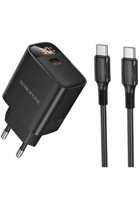 Cетевое зарядное устройство Borofone BA97Aaa (6941991120503) (черный) 