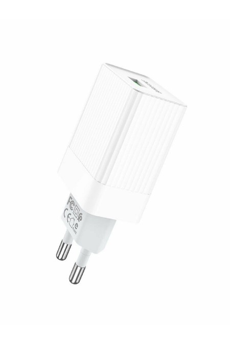 Сетевое зарядное устройство Borofone BA47A Mighty 1USB QC3.0 (белый) 3