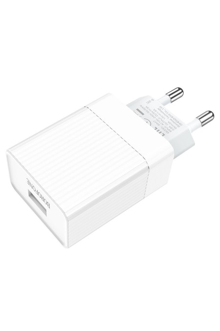 Сетевое зарядное устройство Borofone BA47A Mighty 1USB QC3.0 (белый) 4
