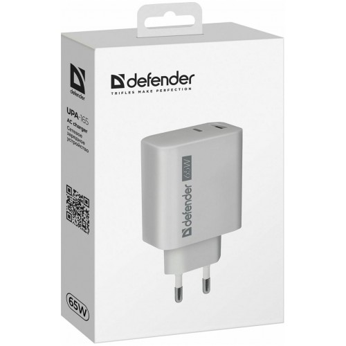 Сетевое зарядное устройство Defender UPA-165 USB A+C 65W (83582) (белый) 7