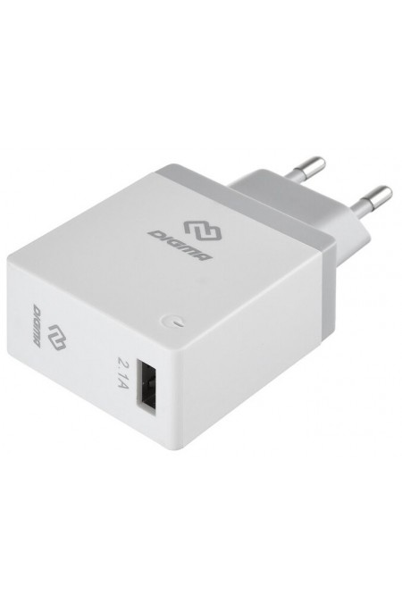 Сетевое зарядное устройство DIGMA DGWC-1U-2.1A-WG 10.5W 2.1A USB (белый) 