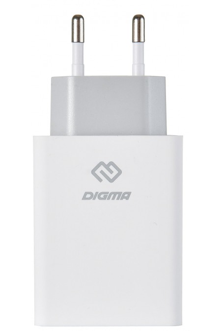 Сетевое зарядное устройство DIGMA DGWC-3U-5A-WG 30W 3A (PD+QC) 3xUSB (белый) 3
