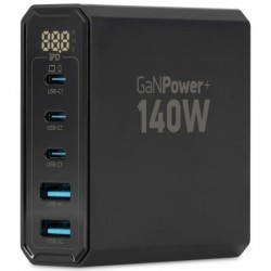 Сетевое зарядное устройство DIGMA Pro DPW10A 140W 5A (PD+QC) 3хUSB-C/2xUSB-A (черный)