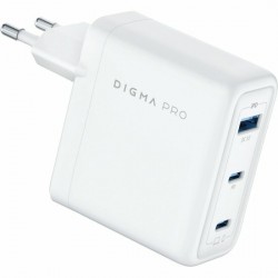 Сетевое зарядное устройство DIGMA Pro DPW10C 100W 5A (PD+QC) 2хUSB-C/USB-A универсальное (DPW1С0G012WH) (белый)
