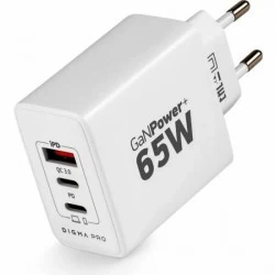 Сетевое зарядное устройство DIGMA Pro DPW6B (PD+QC) 2хUSB-C/USB-A 65W 3.25A (DPW6B5GX12WH) (белый)