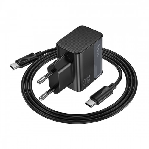 Сетевое зарядное устройство Hoco CS73A 1USB+1 Type-C 3.0A PD 30W+QC3.0 (черный) 2