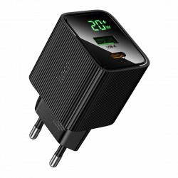 Сетевое зарядное устройство Hoco CS83A 1USB+1Type-C 3.0A PD20W+QC3.0 (черный)