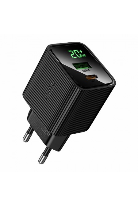 Сетевое зарядное устройство Hoco CS83A 1USB+1Type-C 3.0A PD20W+QC3.0 (черный) 