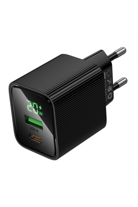 Сетевое зарядное устройство Hoco CS83A 1USB+1Type-C 3.0A PD20W+QC3.0 (черный) 2