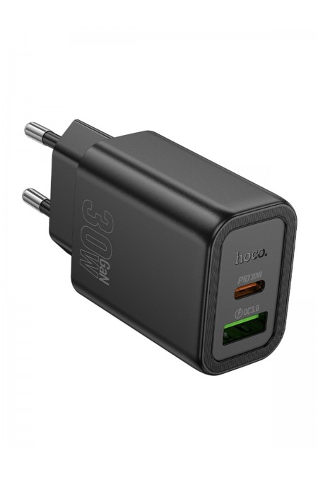 Сетевое зарядное устройство Hoco Gentle PD30W+QC3.0 30W 3A (PD+QC) (черный) 