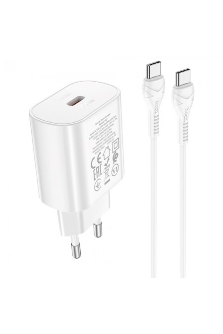 Сетевое зарядное устройство Hoco N22 25W (PD+QC+AFC) USB Type-C универсальное (белый) 1