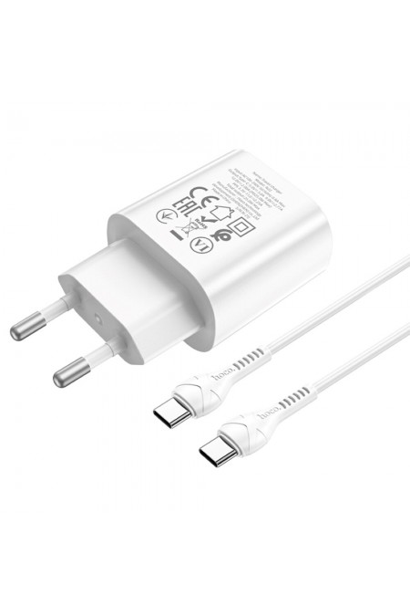 Сетевое зарядное устройство Hoco N22 25W (PD+QC+AFC) USB Type-C универсальное (белый) 2