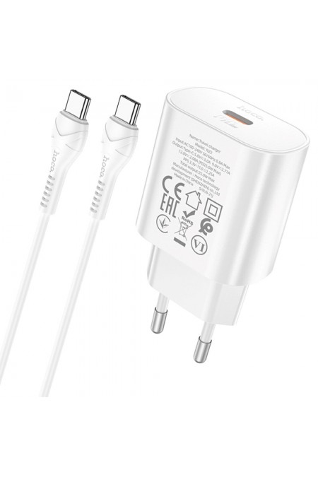Сетевое зарядное устройство Hoco N22 25W (PD+QC+AFC) USB Type-C универсальное (белый) 3