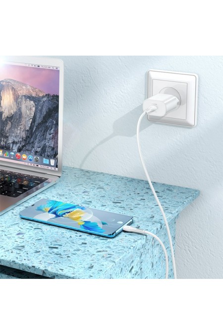 Сетевое зарядное устройство Hoco N22 25W (PD+QC+AFC) USB Type-C универсальное (белый) 8