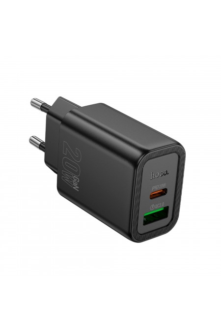 Сетевое зарядное устройство Hoco N61 Gentle 20W 3A (PD+QC) (44235) (черный) 