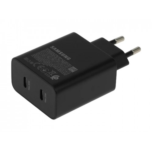 Сетевое зарядное устройство Samsung EP-T5020 50W 3A (PD) 2xUSB type-C (EP-T5020XBEGEU) (черный) 1