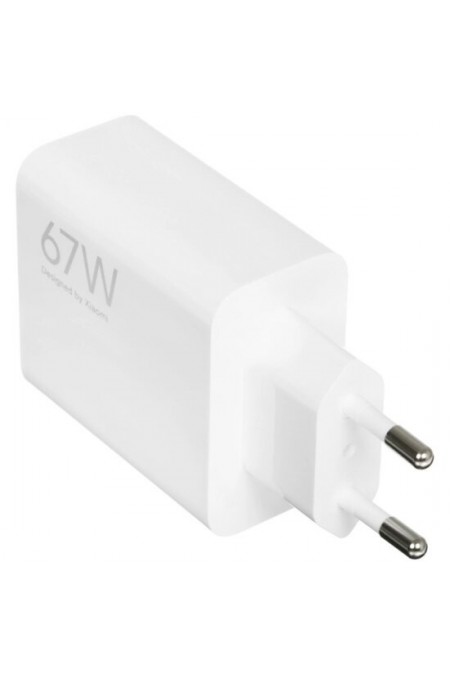 Сетевое зарядное устройство Xiaomi HyperCharge Combo Power Adapter Type-A to Type-C 67W (BHR9465EU) (белый) 