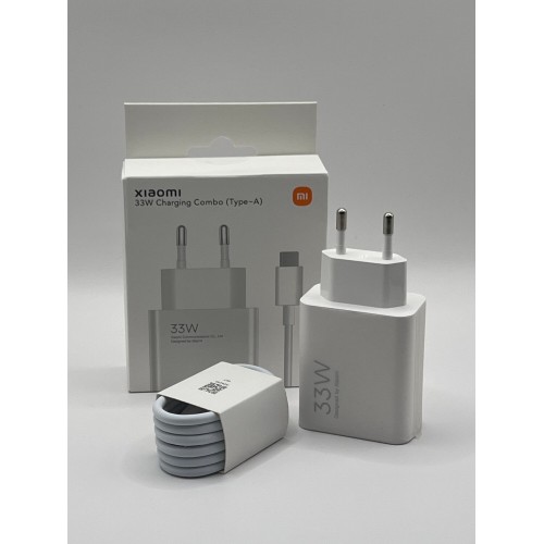 Сетевое зарядное устройство Xiaomi HyperCharge Combo Power Adapter Type-A to Type-C data cable 33w (BHR4996EU) (белый) 