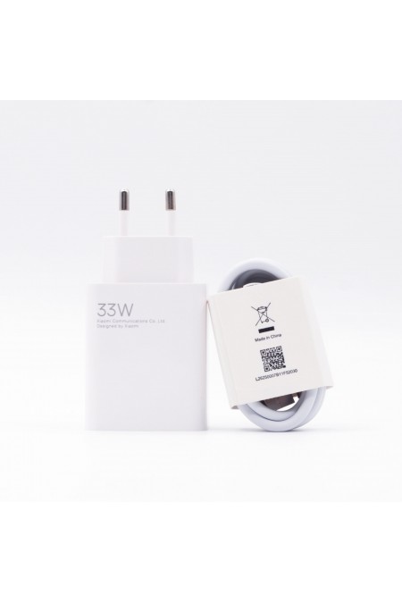 Сетевое зарядное устройство Xiaomi HyperCharge Combo Power Adapter Type-A to Type-C data cable 33w (BHR4996EU) (белый) 