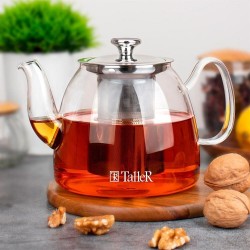Чайник заварочный TalleR TR-31381 1.2 л (прозрачный/серебристый)