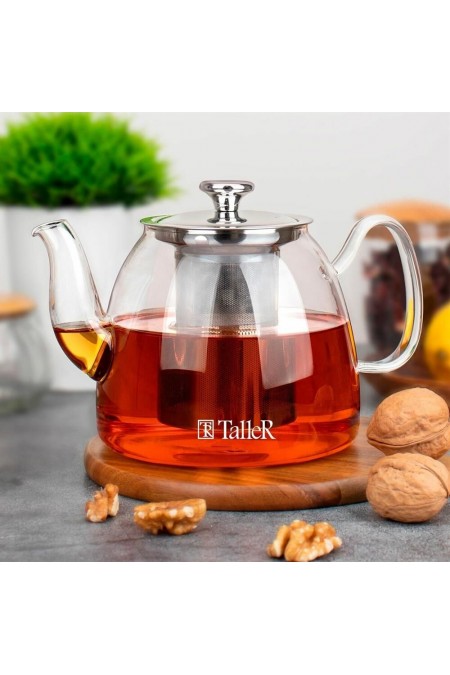 Чайник заварочный TalleR TR-31381 1.2 л (прозрачный/серебристый) 1