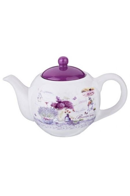 Чайник заварочный Agness 358-1100 0.9 л (лавандовая весна) 