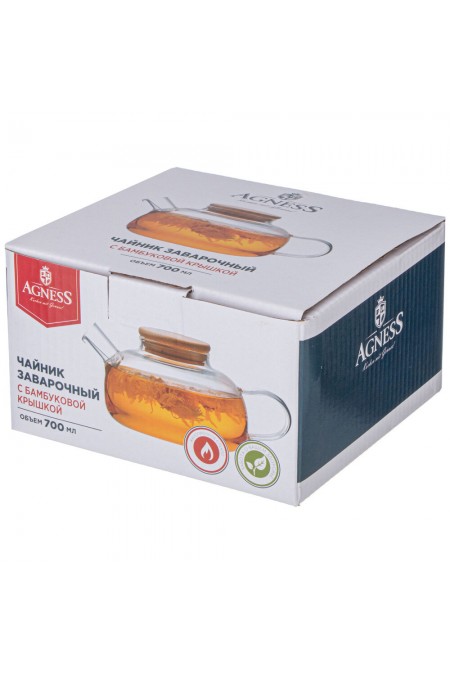 Чайник заварочный Agness 887-253 0.7 л (прозрачный) 1