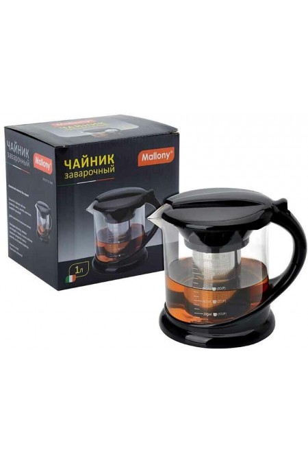 Чайник заварочный Mallony Decotto-1000 910108 1 л (черный) 