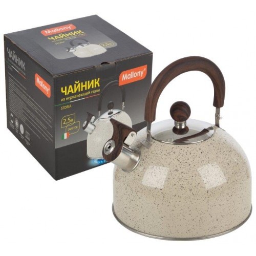 Чайник из нержавеющей стали Mallony Storia 2.5 л (бежевый) 6