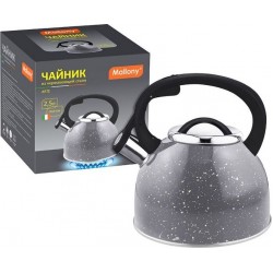Чайник из нержавеющей стали Mallony Arte 005171 2.5 л (серый с белыми точками)