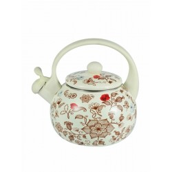 Чайник эмалированный Kelli KL-4453 2.5 л (бежевый/коричневый)