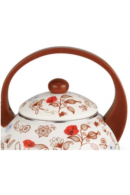 Чайник эмалированный Kelli KL-4453 2.5 л (бежевый/коричневый) 1