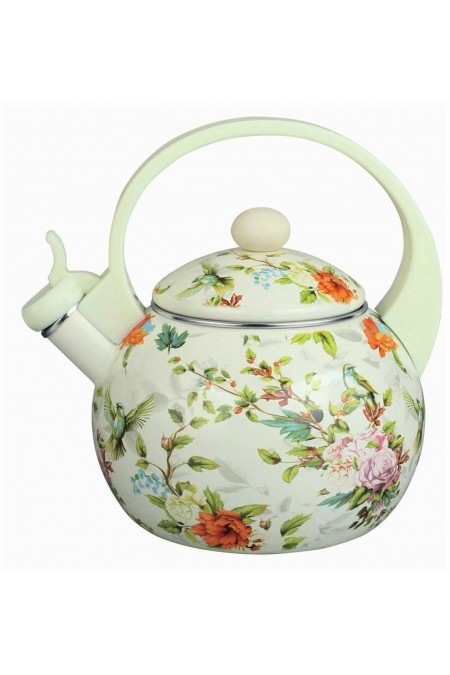 Чайник эмалированный Kelli KL-4456 2.5 л (белый/рисунок) 