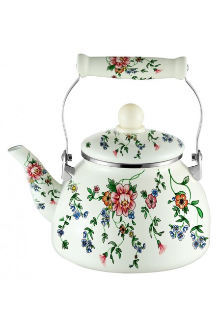 Чайник эмалированный Kelli KL-4471 3 л (с цветами) 
