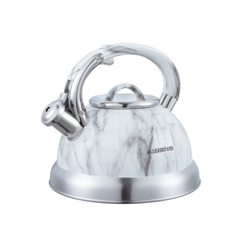 Чайник из нержавеющей стали Alberg AL-3048 3 л (белый мрамор) 