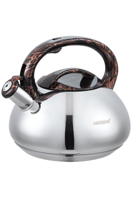 Чайник из нержавеющей стали Alberg AL-3067 3 л (серебристый/черный) 