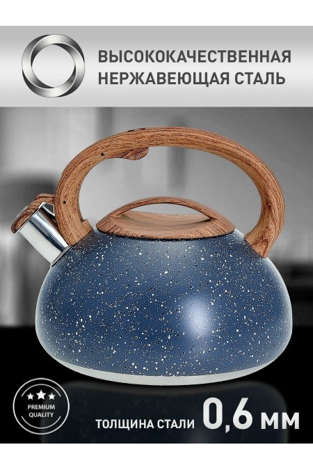 Чайник из нержавеющей стали Alpenkok AK-514/1 3 л (серый гранит) 2