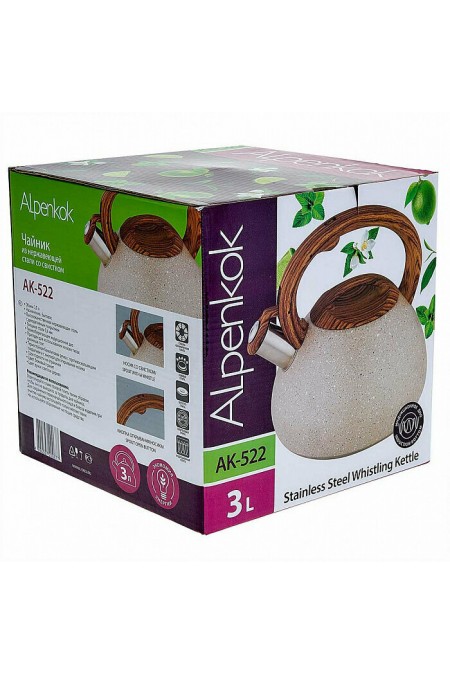 Чайник из нержавеющей стали Alpenkok AK-522 3 л (бежевый) 5