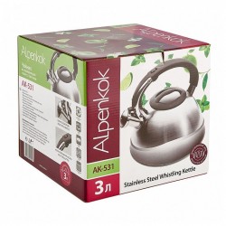Чайник из нержавеющей стали Alpenkok AK-531 3 л (серебристый)