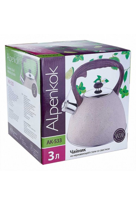 Чайник из нержавеющей стали Alpenkok AK-533 3 л (бежевый) 5