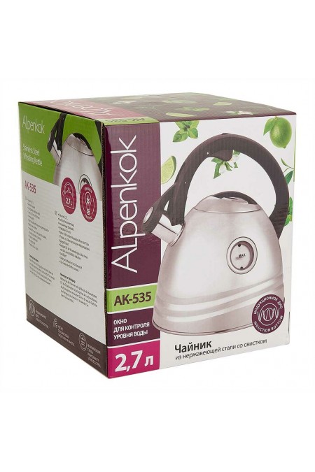 Чайник из нержавеющей стали Alpenkok AK-535 2.7 л (серебристый) 5